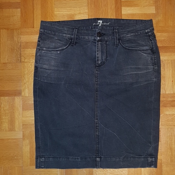 NWOT 7 for all Mankind Denim Pencil Skirt - Picture 1 of 6